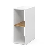 Vicco PC-Schrank Tomy, Weiß/Goldkraft Eiche, 28.5 x 50 cm mit 2 offenen Fächern