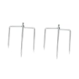 Kisangel 1 Satz Dreipoliger Erdungsstecker Schirmhalter Freitragender Regenschirm Pole Sonnenschirmständer Strand Sand Strand Schirmständer Regenschirmständer Schirmstangenhalter Eisen 2st