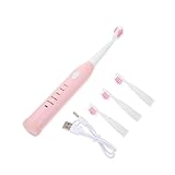 TOGEVAL Elektrische Kinderzahnbürste mit USB ladung Weiche Borsten Reinigung Rosa Weicher Elektrische Zahnpflege für Mädchen und Jungen Ab Jahren