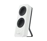 Logitech Z207 Kabelloser PC-Lautsprecher, Bluetooth, Stereo Sound, 10 Watt Spitzenleistung, 3,5 mm Eingang, Kopfhörerbuchse, Easy-Switch Feature, EU Stecker, PC/TV/Tablet/Handy - Weiß