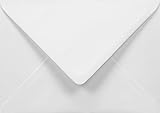 Netuno 50 Briefumschläge Weiß DIN B6 12,5 x 17,5 cm 100g Umschläge ohne Fenster Spitzklappe Nassklebung Briefkuverts Briefhüllen Papier Geschäfts- Einladungsumschläge
