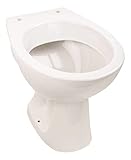 'aquaSu® Stand WC 589, Bodenstehende Toilette, Standard-Form, Mit gängigen WC-Sitzen kompatibel, Geruchsarmer Tiefspüler, Abgang waagerecht, Sanitärkeramik weiß, Klo, 56758 9