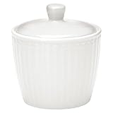 GreenGate Zuckerdose Alice Weiß Zuckertopf Everyday Geschirr White Dose 9x10 cm