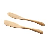 Ciieeo 2St Buttermesser aus Holz Frühstücksgebäck Sandwich-Cremestreuer Butterbesteck Frischkäse Gewürzstreuer Creme-Käse Nachtisch Holzbuttermesser Sahnemesser Marmeladenverteiler Bambus