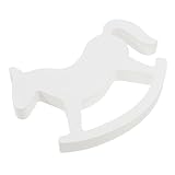 Abaodam 5st Kleines Schaukelpferd Fahrer Weiß Schaukelpferd Für Kinder Tischdekoration Für Die Hochzeit Kuchen Topper Pferdemodell Pferdefiguren Und Statuen Kinderspielzeug Mini Bambus