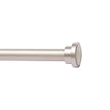 Amazon Basics Spannvorhangstange für Innen und Außen, verstellbar von 91,4 bis 137 cm, Nickel