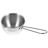 JOINPAYA Edelstahltopf mit Ausgießer 150ml Kleiner Stielkasserolle aus Edelstahl 304 Induktionsgeeignet für Öl Butter und Soßen