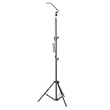 Camping-Licht mit Ständer – Teleskop-Stativ-Grilllampe, verstellbares Stativ-Lampe für Nachtangeln, Arbeit, Camping und Grillen