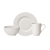 Villeroy und Boch - For Me Frühstücks-Set, 6 tlg., das Allround-Talent, Premium Porzellan, spülmaschinen-, mikrowellengeeignet, weiß