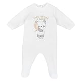 Chicco, Baby Strampler mit bequemer Öffnung am Rücken und an den Knien mit Knöpfen, aus warmem und weichem Chenille, maschinenwaschbar, Babykleidung 0-24 Monate, Geschenkidee zur Geburt