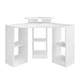 Vicco Eckschreibtisch Artur, Winkelschreibtisch, Weiß, 94 x 94 cm