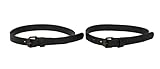 Gusti Lederriemen Leder - Mathias 40cm 2er Set Schnallriemen Spannriemen Riemen Schnalle kurzer Ledergurt Befestigung Pack 2 Stück Schwarz