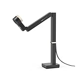 Tragbarer Scanner, 4K-USB-Dokumentenkamera und 12-MP-Webcam mit LED-Licht und Mikrofon, bis zu 60 Bilder pro Sekunde, automatisch, for Fernunterricht, Live,LCD-Display im PDF-Format