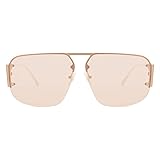SOJOS Sonnenbrille Herren Damen Retro，Groß Trendy Metall Randlos Sonnenbrillen SJ1192