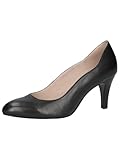 CAPRICE Damen Pumps aus Leder Spitz, Schwarz (Black Nappa), 39 EU