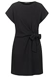 Cloud 5ive Damen Kleid T-Shirt-Dress mit integriertem Bindegürtel