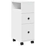 HEFZGDB Badschrank Schmal mit Rollen Weiß Holzwerkstoff Wohnzimmerschränke Küchenschrank Sideboard Küche Barschrank für Abstellraum Arbeitszimmer Schlafzimmer Wohnbereich