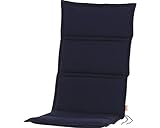 BURI Gartenstuhlauflagen Hochlehner Polsterauflagen - Sitzauflage Centauri von Siena Garden mit Stehsaum - Stuhlauflagen UV-Beständig, einfarbig - Hochlehner Auflagen blau