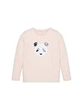 TOM TAILOR Mädchen Kinder Langarmshirt mit Pailletten , soft silver pink, 116/122