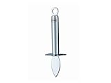 Rösle Austernbrecher, hochwertiges Austernmesser mit Rundgriff zum Zubereiten von Muscheln und anderen Meeresfrüchten, Handschutz, Edelstahl 18/10, Silber, Silbern