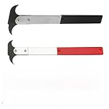 MoSundi Doppelendiges Öldichtungsabzieher-Set mit Schraubenschlüssel, Haken-Schraubendreher für Autoreparatur, Karbonstahl, Schwarz/Rot, 305 mm