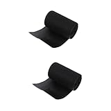 FONDOTIN 2St büroartikel büromaterial Cable Holder - Klettband bürozubehör Kabellochabdeckung Kabelabdeckung Wand Teppich Kabelmanagement Bodenkabelschutz Polyester Black