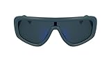 CALVIN KLEIN JEANS Unisex Adult Sunglasses CKJ25605S - Matte Blue with Solid Grey Mirror Blue Lens