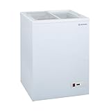 GastroHero Gefriertruhe ECO 100 I Tiefkühltruhe groß 97L I Kühltruhe abschließbar I Gefriergerät mit Glasschiebedeckel I -18°C bis -22°C