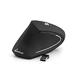 MediaRange ergonomische 6-Tasten Funk-Maus mit optischem Sensor für Linkshänder, schwarz