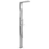 vidaXL Gartendusche Duschsäule Pooldusche Außendusche Garten Edelstahl Quadratisch