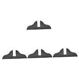 CRILSTYLEO 4 Stück Bildschirmbasis Laubsägearbeit Rattan Raumteilerständer System Kettenvorhang Trennwand, Raumteiler Led- Raumtrennwand Basis Für Trennwände Dokumentieren PVC Black
