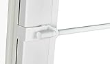 Klemmstange Scheibenstange »Denver« KlemmFix Metall Ausziehbar 45-75 cm Weiß 8/10mm Montage ohne Schrauben und Bohren Scheibengardine, 20190931