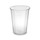 LogiPack GeRo Trinkbecher Made in Germany | Eichstrich 0,4l | Bierbecher Plastikbecher Einwegbecher aus Kunststoff PP (Polypropylen), Transparent klar | Ausschankbecher (100)