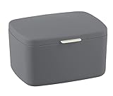 WENKO Badbox Mod. Barcelona, universell einsetzbare Box mit Deckel zur Aufbewahrung von Utensilien in Bad, Küche & Haushalt, aus bruchsicherem Spezialkunststoff, BPA-frei, 19,5 x 11 x 16 cm, Anthrazit