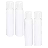 4 Stück Mousse Sekt Flasche Düse Flaschen Wasserflasche Schaumsprühflasche Kleine Pumpflasche Sirup Schaumflasche Würze Spender Schäumend Flüssigseife Weiß Plastik Cabilock