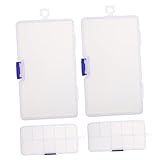 GREENADSCAPE 4Er-Box Schmuck Organizer plano Aufbewahrung von Fotoboxen Banker Schmuck-Organizer Korb Karte Schmuckhalter Ringhalter kleines Schmuck-Reiseetui pp Transparent
