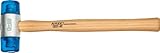 HAZET Kunststoff-Schonhammer 1951-40 | rückschlagarm | schlagfeste Cellulose-Acetat Hammer-Köpfe | Hammer-Kopf- Ø 40 mm | robuster Stil aus Esche