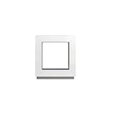 Framex Kellerfenster - Festverglasung (Fib) Weiß 40 x 40 cm 2-fach 32 mm (4/24/4) Kleines Fenster/Garagenfenster/Kunststofffenster Breite x Höhe 400 x 400 mm