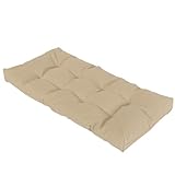 Wasserdichtes, rutschfestes Bankkissen für drinnen und draußen, 140 x 60 cm, 8 cm dick, Beige, Schaukelauflage für 14 Sitze, bequem und langlebig, für Terrasse, Balkon, Wohnzimmer, Sitzgelegenheit