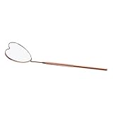 AUTSUPPL Wimperninspektionsspiegel Wimpern Liefert Werkzeuge Zur Wimpernverlängerung Wimpernspiegel Für Salon Tragbarer Spiegel Salon Wimpernspiegel Wimpernförmiger Spiegel Glas Rose Gold