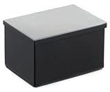 Jarvita Wattestäbchen Behälter schwarz Edelstahl - wattepadspender