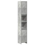 vidaXL Badezimmerschrank 30x30x183,5 cm Spanplatte betongrau