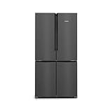 Siemens KF96NAXEA iQ500 French Door Kühlschrank, 183 x 91 cm, 405 L Kühlen + 200 L Gefrieren, hyperFresh längere Frische, noFrost nie wieder abtauen, superCooling schnellere Kühlung, Edelstahl Schwarz