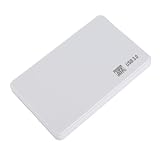 OVAQUIXI Schnelle Datenübertragung, USB3.0 Festplattengehäuse, Verschleiß-resistentes Design, Werkzeug ohne Installation, Leicht und Tragbar, Kompatibel mit 2,5-Zoll--HDDs und SSDs, Weißer Beschützer