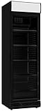 Getränkekühlschrank D372SCM4C BL Canopy mit Glastür, 360 L, schwarz, 2.845 kWh/24h, 220-240 V, Kühlschrank mit Led Beleuchtung und 4 verstellbaren Einlegeböden für Gastronomie