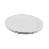 Baluue 100 Stk Kuchenplatte aus Papier weiße pappteller Umweltfreundliche Pappteller Auslaufsichere Pappteller Mikrowellengeeignete Pappteller Teller aus Papier Partyteller