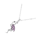 COLLBATH 1Stk Flamingo-Halskette Silberkette Halsschmuck Halskette mit Vogelanhänger Damen Halskette pendant necklace damenhalskette silberne Halskette silberner Halsanhänger Strass