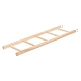 HEMOTON Holzleiter Für Vögel Papageienspielplatz Vogelkletterleiter Spielzeug Für Kleine Vögel Sittichleiter Naturbelassenes Holz Kreatives Spielzeug Für Beissfestes Vogelspielzeug