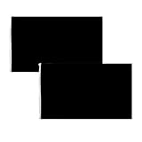 HPMAISON 90 * 150 cm Schwarze Flagge 2 Stück Einfarbig Fahne Mit 2 Messing Ösen Selbst Gestalten DIY Schiedsrichter-Flagge Party Parade Feiern Sport Kindergarten Schule Outdoor Dekoration