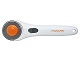 Fiskars Standard-Rollschneider, Ø 45 mm, Für Rechts- und Linkshänder, Orange/Weiß/Grau, 1003736